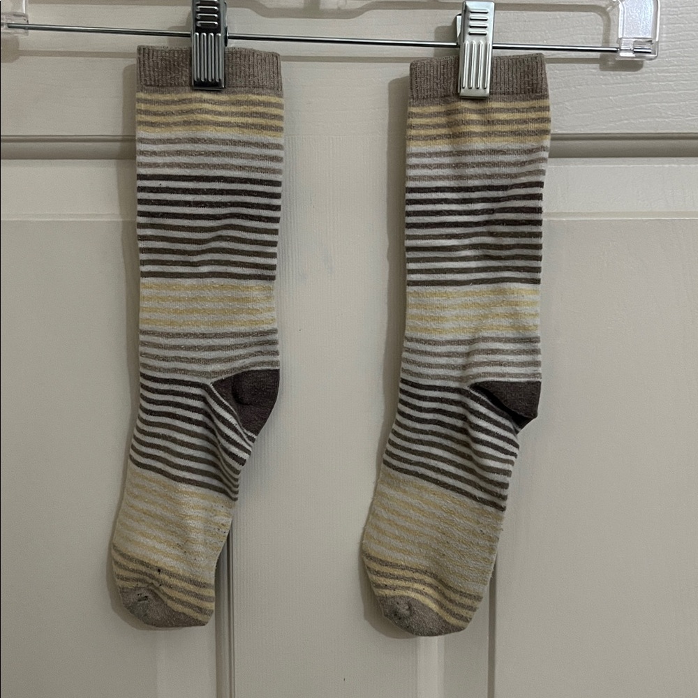 Tan Striped Socks
